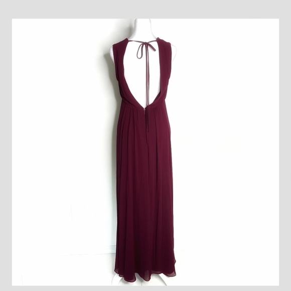 Show Me Your MuMu Dress Empire Waist Sleeveless Chiffon Maxi Length Keyhole Back - Picture 3 of 11